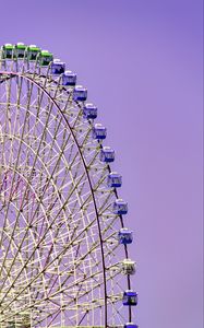 Preview wallpaper ferris wheel, attraction, sky, purple