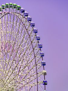 Preview wallpaper ferris wheel, attraction, sky, purple