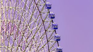 Preview wallpaper ferris wheel, attraction, sky, purple