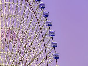 Preview wallpaper ferris wheel, attraction, sky, purple