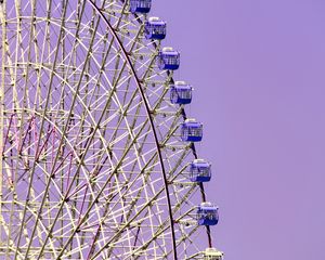 Preview wallpaper ferris wheel, attraction, sky, purple