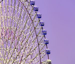 Preview wallpaper ferris wheel, attraction, sky, purple