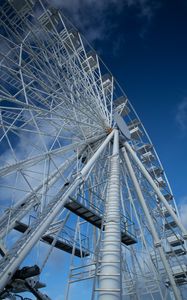 Preview wallpaper ferris wheel, attraction, sky, bottom view