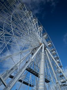 Preview wallpaper ferris wheel, attraction, sky, bottom view