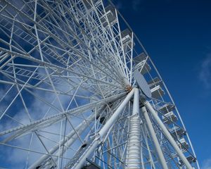 Preview wallpaper ferris wheel, attraction, sky, bottom view