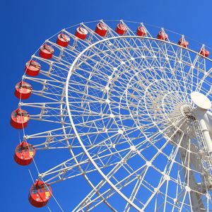 Preview wallpaper ferris wheel, attraction, sky, booths