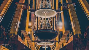 Preview wallpaper ferris wheel, attraction, structure, bottom view