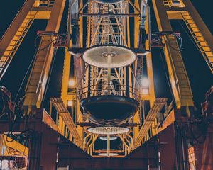 Preview wallpaper ferris wheel, attraction, structure, bottom view