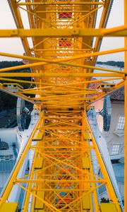 Preview wallpaper ferris wheel, attraction, yellow