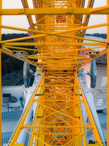 Preview wallpaper ferris wheel, attraction, yellow