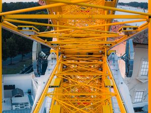 Preview wallpaper ferris wheel, attraction, yellow