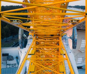 Preview wallpaper ferris wheel, attraction, yellow