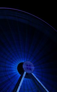 Preview wallpaper ferris wheel, backlight, blue, dark