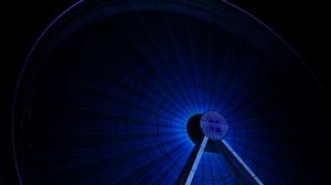 Preview wallpaper ferris wheel, backlight, blue, dark