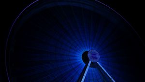 Preview wallpaper ferris wheel, backlight, blue, dark