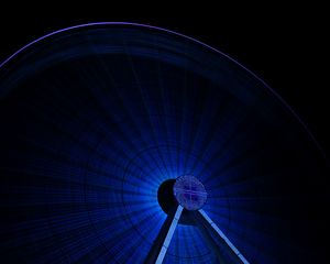 Preview wallpaper ferris wheel, backlight, blue, dark