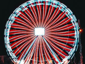 Preview wallpaper ferris wheel, backlight, neon, light, bright