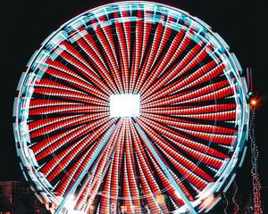 Preview wallpaper ferris wheel, backlight, neon, light, bright