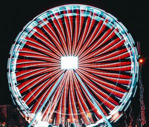 Preview wallpaper ferris wheel, backlight, neon, light, bright