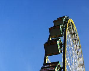 Preview wallpaper ferris wheel, booths, attraction, sky