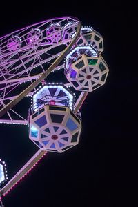 Preview wallpaper ferris wheel, booths, attraction, backlight, dark