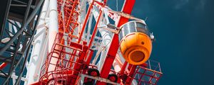Preview wallpaper ferris wheel, bottom view, sky, attraction