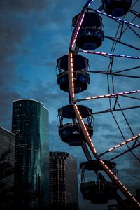 Preview wallpaper ferris wheel, buildings, skyscrapers, city, architecture