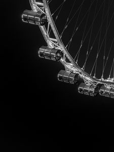 Preview wallpaper ferris wheel, bw, minimalism