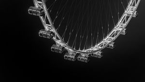 Preview wallpaper ferris wheel, bw, minimalism