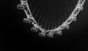Preview wallpaper ferris wheel, bw, minimalism