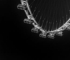 Preview wallpaper ferris wheel, bw, minimalism