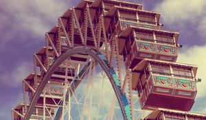 Preview wallpaper ferris wheel, cabin, ride, sky