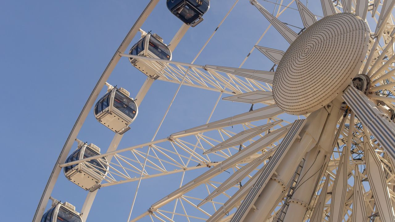 Wallpaper ferris wheel, cabins, attraction