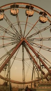 Preview wallpaper ferris wheel, city, attraction, sky