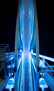 Preview wallpaper ferris wheel, construction, backlight, neon