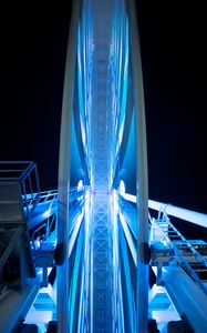 Preview wallpaper ferris wheel, construction, backlight, neon