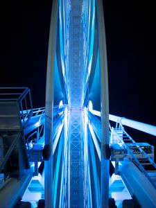 Preview wallpaper ferris wheel, construction, backlight, neon