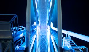 Preview wallpaper ferris wheel, construction, backlight, neon