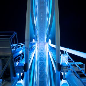 Preview wallpaper ferris wheel, construction, backlight, neon