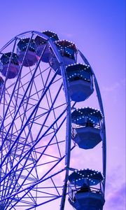 Preview wallpaper ferris wheel, construction, purple