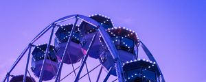 Preview wallpaper ferris wheel, construction, purple