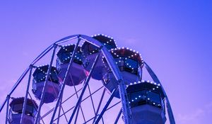 Preview wallpaper ferris wheel, construction, purple