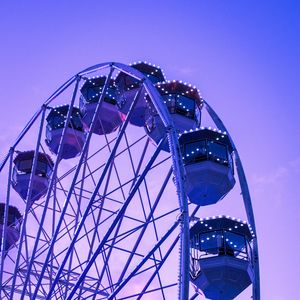 Preview wallpaper ferris wheel, construction, purple