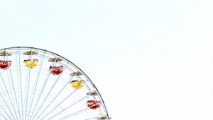 Preview wallpaper ferris wheel, construction, sky, minimalism