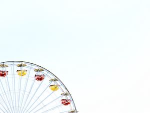 Preview wallpaper ferris wheel, construction, sky, minimalism
