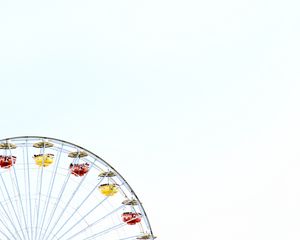 Preview wallpaper ferris wheel, construction, sky, minimalism