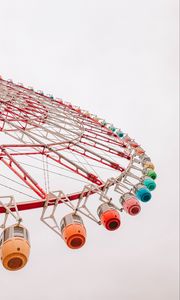 Preview wallpaper ferris wheel, construction, sky, minimalism, colorful