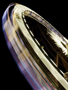 Preview wallpaper ferris wheel, light, long exposure, motion, blur