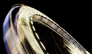 Preview wallpaper ferris wheel, light, long exposure, motion, blur