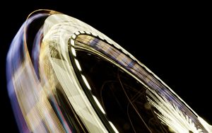 Preview wallpaper ferris wheel, light, long exposure, motion, blur